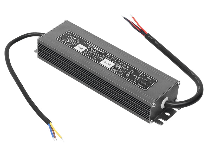 LED driver 12volt 12,5A 150W IP67 - WATERPROOF Slim LED driver 12volt 12,5A 150W IP67 - WATERPROOF Slim